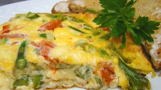 Frittata With Asparagus, Tomato, And