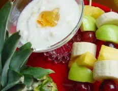 Fruit Kabobs With Coconut Dressing