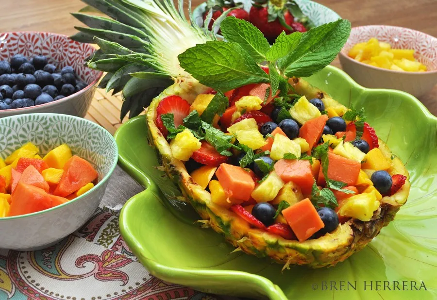 Fruit Salad In A Pineapple Boat