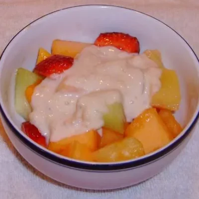 Fruit Salad With Creamy Banana Dressing