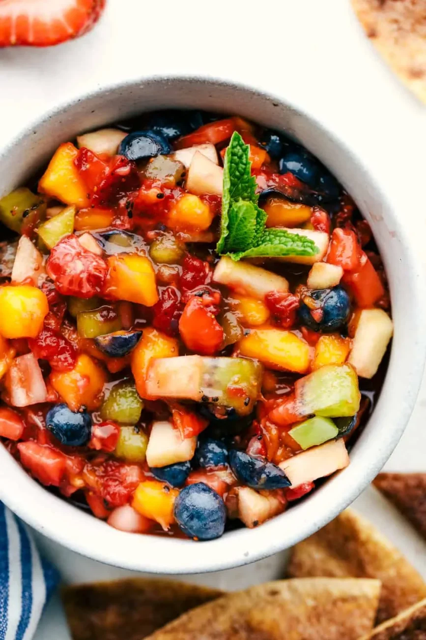 Fruit Salsa With Cinnamon Chips