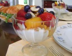 Fruit Yogurt Compote Or Parfait
