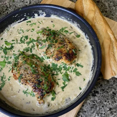 Garlic-Infused Chicken Marinated For 48 Hours