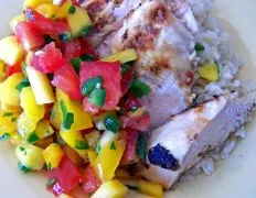 Garlic Lime Grilled Chicken With Mango Salsa