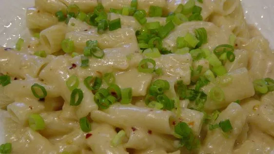 Garlic Parmesan Cream Sauce Over Pasta