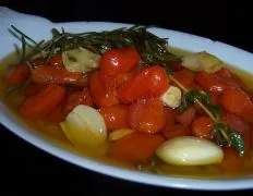 Garlic Roasted Grape Tomatoes In Olive Oil