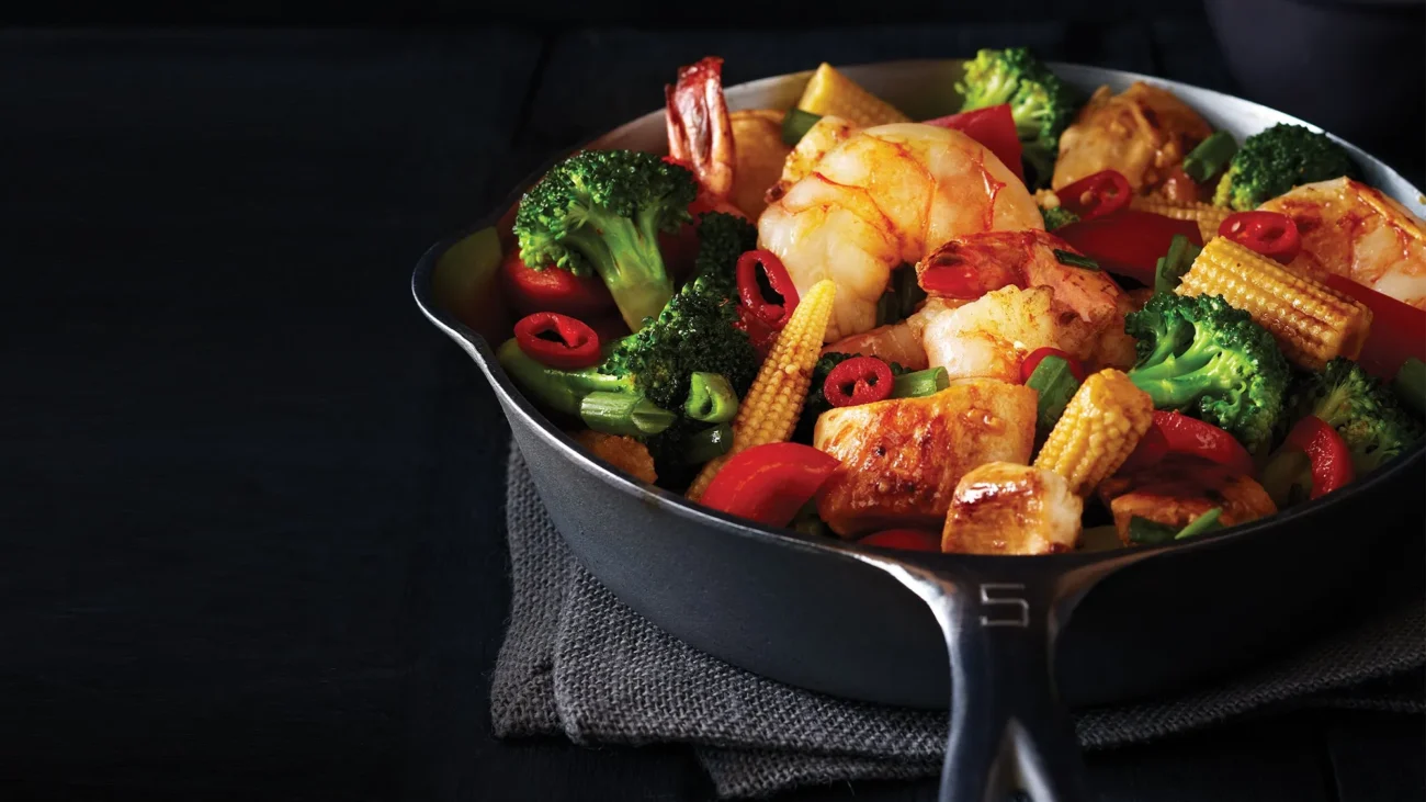 Ginger Chicken And Shrimp Stir Fry