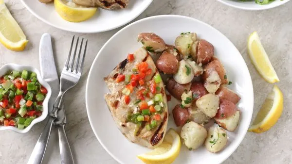 Ginger, Lemon And Garlic Swordfish Steak