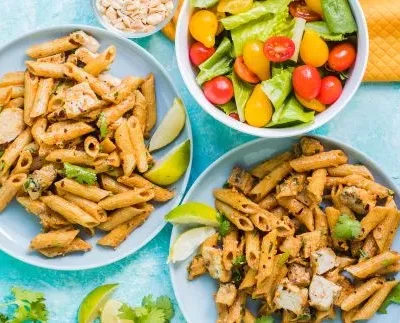 Ginger Peanut Chicken Pasta