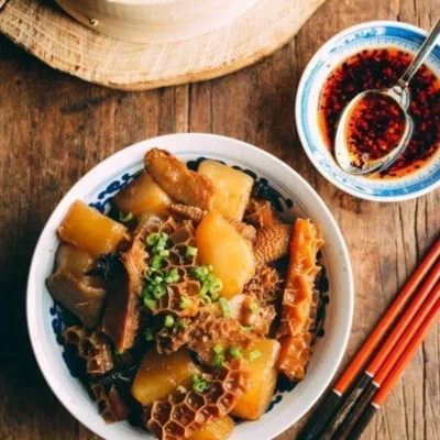 Ginger Scallion Tripe Dim Sum Style