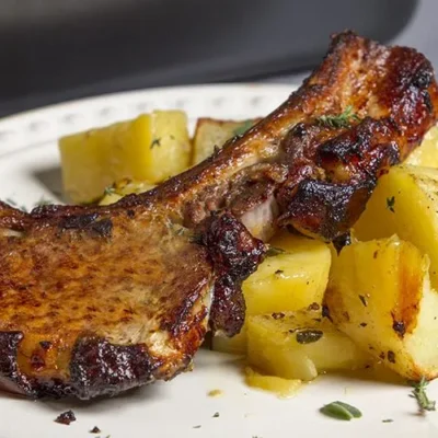 Greek Honey Lemon Pork Chops