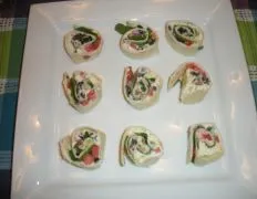 Greek Salad Pinwheel Party Appetizer