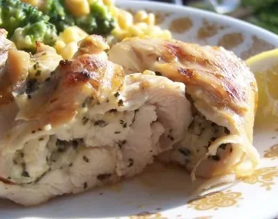 Grilled Basil- And-Garlic-Stuffed Chicken