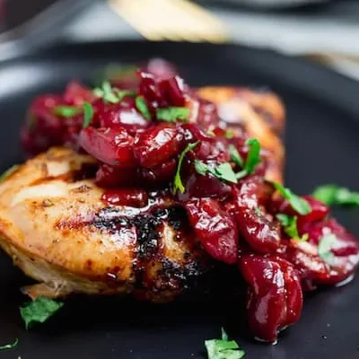 Grilled Chicken With Cherry Sauce