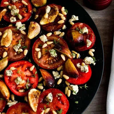 Grilled Fresh Figs And Blue Cheese