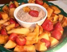 Grilled Fruit With Chocolate Yogurt Dip