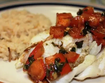 Grilled Halibut With Tomato- Basil Salsa