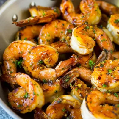Grilled Marinated Prawns With