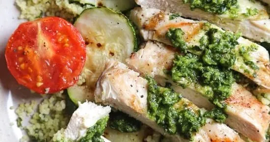 Grilled Pesto Chicken Couscous Bowls