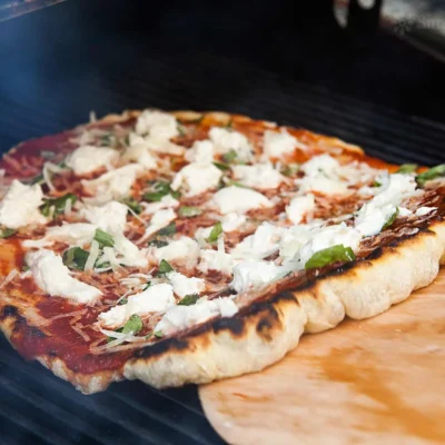 Grilled Pizza Using Grilling Pizza Pan