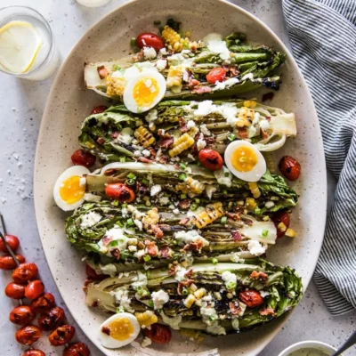 Grilled Romaine Salad With Chicken