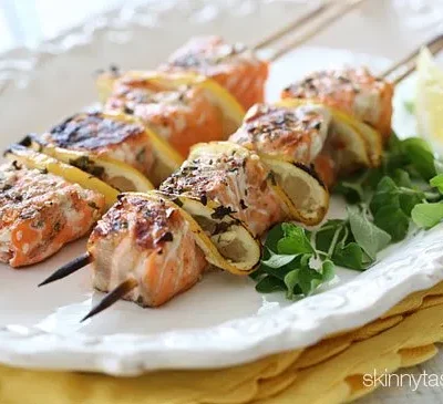 Grilled Salmon Kebabs