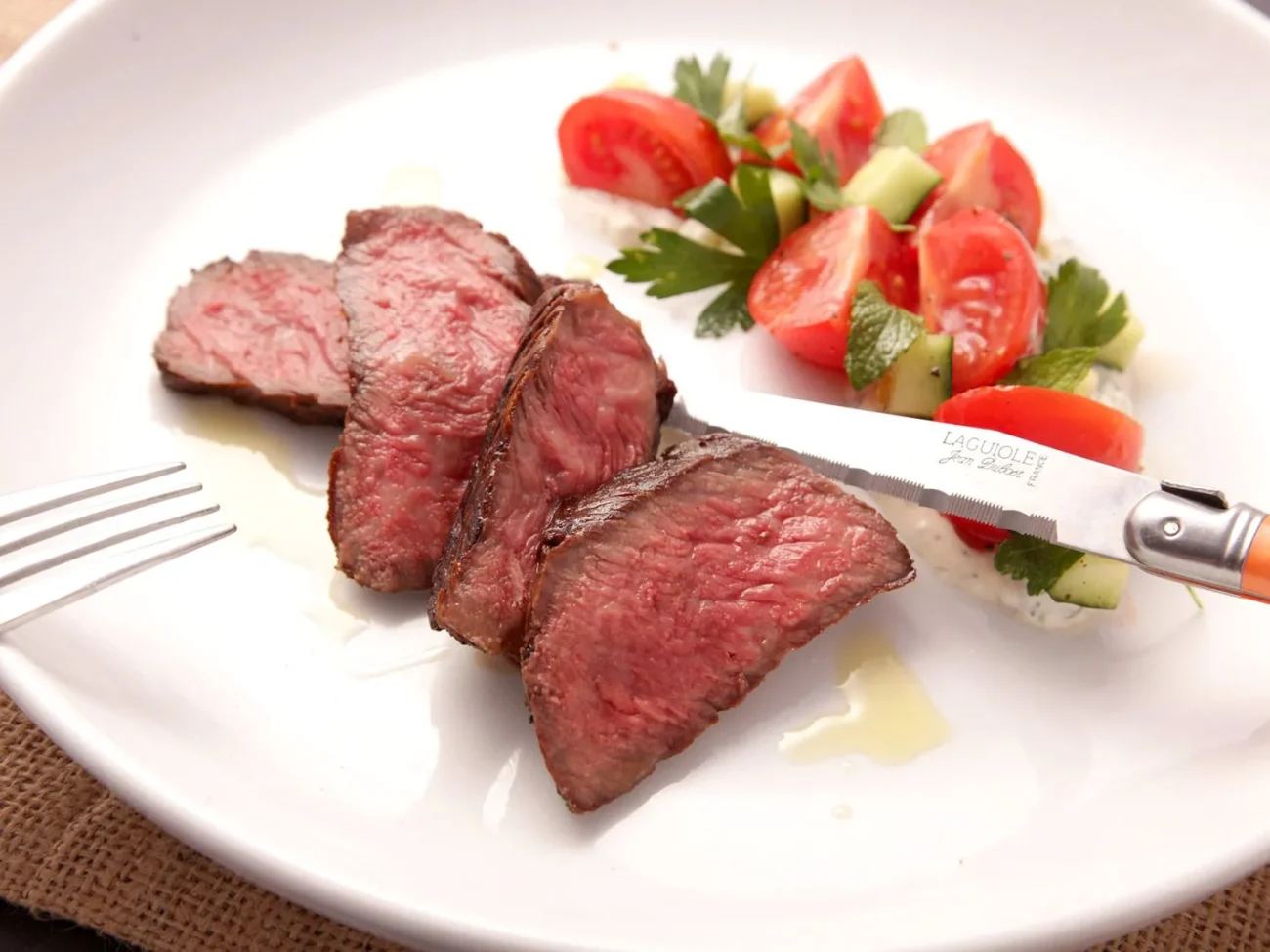 Grilled Steak With Garlic Yogurt Marinade