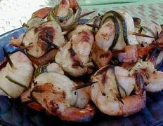 Grilled Zucchini Wrapped Shrimp