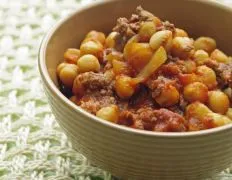 Ground Beef And Garbanzo Bean Casserole