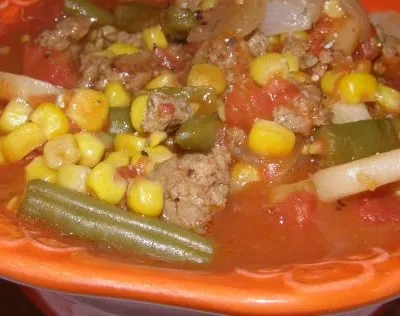 Ground Turkey And Veggie Soup