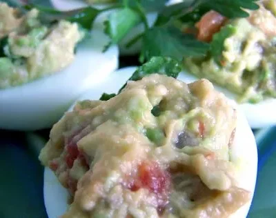 Guacamole Stuffed Deviled Eggs