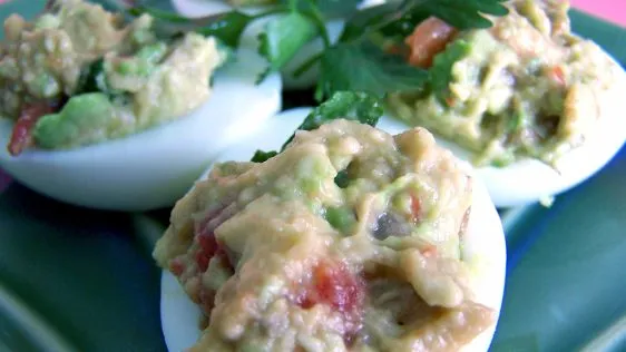 Guacamole Stuffed Deviled Eggs