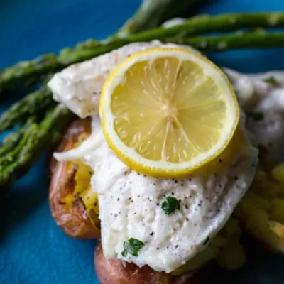 Halibut With Bright Lemon Cream Sauce