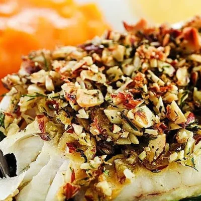 Halibut With Broccoli And Almonds
