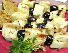 Halloumi And Olives Skewers