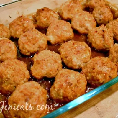 Ham Balls In Cranberry- Orange Sauce