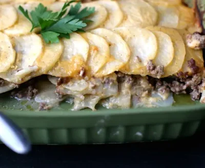 Hamburger Potato Cheese Casserole