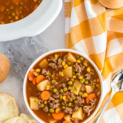 Hamburger Vegetable Soup Crock Pot