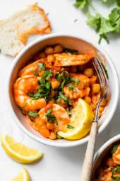 Harissa Shrimp And Chickpeas