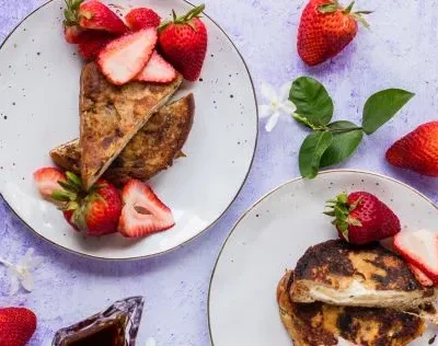 Healthy Banana-Stuffed French Toast Recipe | Only 7 WW Points