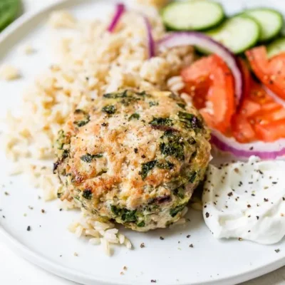Healthy Greek-Inspired Burger Recipe - Only 4 WW Points