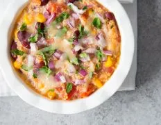 Healthy Southwest Vegetarian Casserole - Weight Watchers Friendly