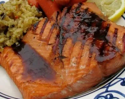 Healthy Weight Watchers Grilled Salmon with Homemade Teriyaki Sauce