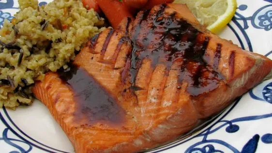 Healthy Weight Watchers Grilled Salmon with Homemade Teriyaki Sauce