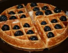 Healthy Whole Wheat Blueberry Waffles Recipe