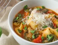 Hearty Spinach And Tomato Tortellini Soup Recipe