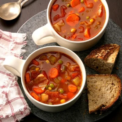 Hearty Vegetable and Cabbage Soup Inspired by V8