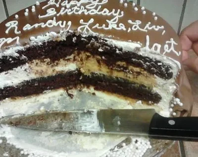 Heaven And Hell Cake With Peanut Butter Ganache