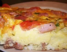 Herbed Ham And Cheddar Frittata
