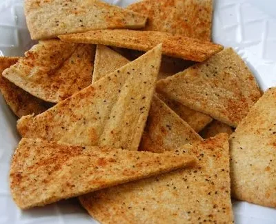 Homemade Baked Chips Tortilla Or Pita